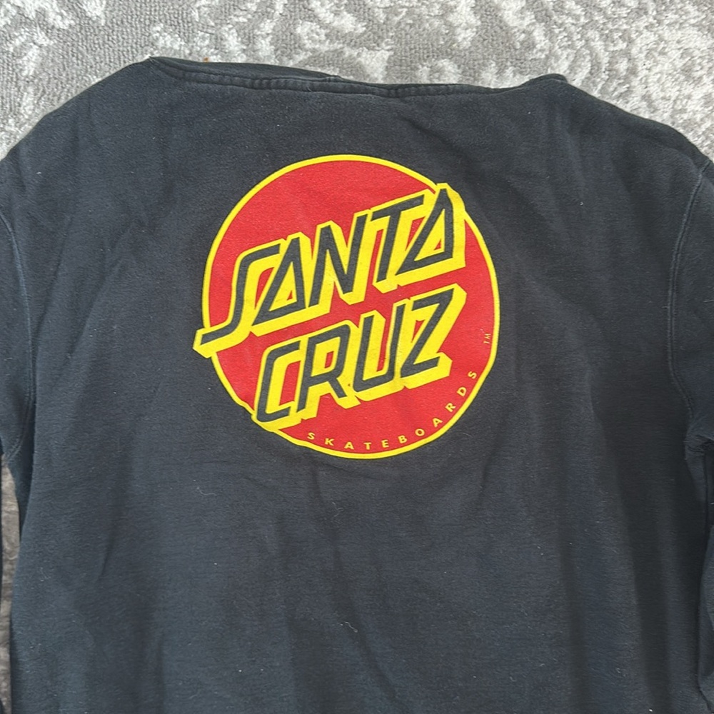 Original Santa Cruz, Skateboards, Black Hoodie, Kids Xl - Picture 5 of 5